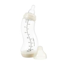 Антиколікова пляшечка для годування Difrax S-bottle Natural із силіконовою соскою, 250 мл (Popcorn)