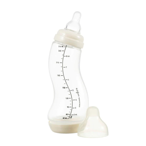 Антиколікова пляшечка для годування Difrax S-bottle Natural із силіконовою соскою, 250 мл (Popcorn) - фото | Интернет-магазин автокресел, колясок и аксессуаров для детей Avtokrisla