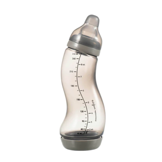 Антиколікова пляшечка Difrax S-bottle Wide із силіконовою соскою, 310 мл (Clay) - фото | Интернет-магазин автокресел, колясок и аксессуаров для детей Avtokrisla