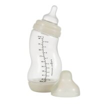 Антиколікова пляшечка Difrax S-bottle Wide із силіконовою соскою, 310 мл (Popcorn)