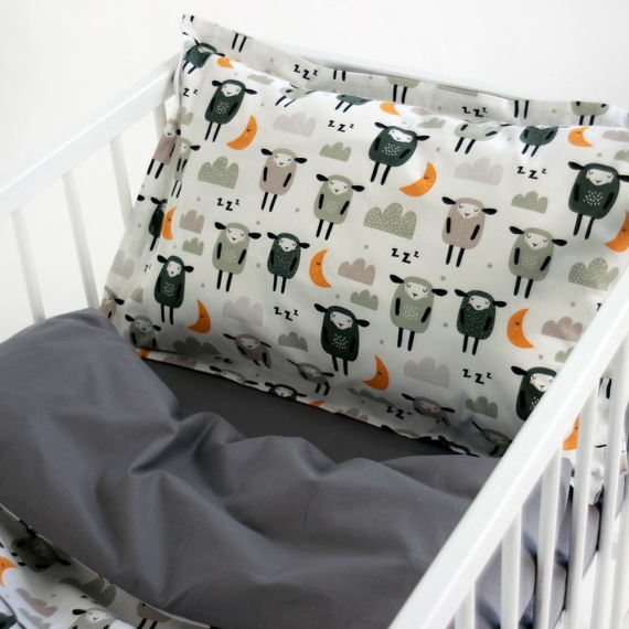 Комплект постільної білизни для немовлят Овечки на прогулянці, 3 одиниці - фото | Интернет-магазин автокресел, колясок и аксессуаров для детей Avtokrisla