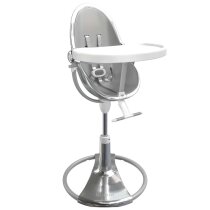 Стільчик для годування Bloom Fresco з вкладишем з екошкіри (Silver / Lunar Silver)