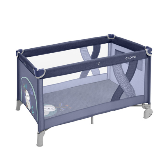Манеж-кровать Espiro Simple 2022 (03 Blue) - фото | Интернет-магазин автокресел, колясок и аксессуаров для детей Avtokrisla