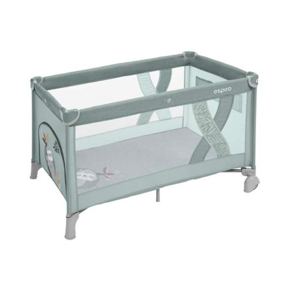 Манеж-кровать Espiro Simple 2022 (04 Green) - фото | Интернет-магазин автокресел, колясок и аксессуаров для детей Avtokrisla