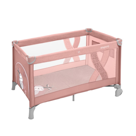 Манеж-ліжечко Espiro Simple 2022 (08 Pink) - фото | Интернет-магазин автокресел, колясок и аксессуаров для детей Avtokrisla