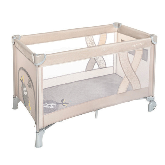 Манеж-кровать Espiro Simple 2022 (09 Beige) - фото | Интернет-магазин автокресел, колясок и аксессуаров для детей Avtokrisla