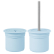 Чашка-контейнер з трубочкою силіконова MinikOiOi Sip+Snack (Mineral Blue / Powder Grey)