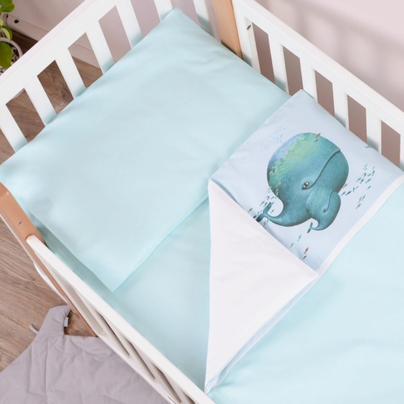 Змінна постіль Baby Veres Menthol whale (3 од.) - фото | Интернет-магазин автокресел, колясок и аксессуаров для детей Avtokrisla