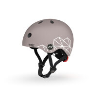 Шолом захисний дитячий Scoot and Ride з ліхтариком, 45-51 см (коричневий)