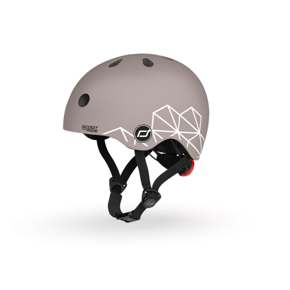 Шлем защитный детский Scoot and Ride с фонариком, 45-51 см (коричневый) - фото | Интернет-магазин автокресел, колясок и аксессуаров для детей Avtokrisla