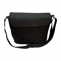 Сумка на візок Decoza Moms S-O072-K001-E (Чорний оксфорд та чорна екошкіра)