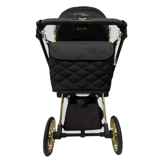 Сумка на візок Decoza Moms (Чорний оксфорд та чорна екошкіра) - фото | Интернет-магазин автокресел, колясок и аксессуаров для детей Avtokrisla