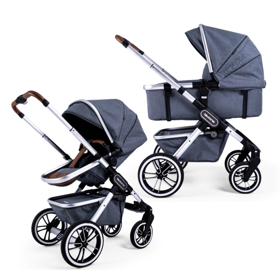 Универсальная коляска 2 в 1 Teutonia TRIO (Melange Grey) - фото | Интернет-магазин автокресел, колясок и аксессуаров для детей Avtokrisla