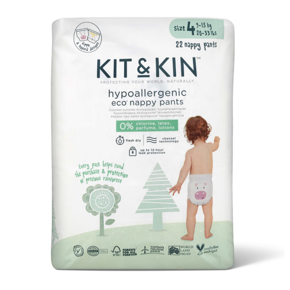 Гипоаллергенные подгузники Kit&Kin, размер 4, от 9 до 15 кг, 22 штук - фото | Интернет-магазин автокресел, колясок и аксессуаров для детей Avtokrisla