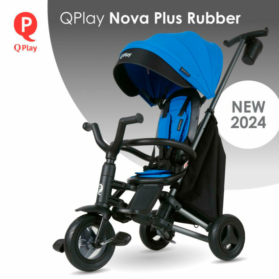 Велосипед складной трехколесный Qplay Nova Plus Rubber 2024 (Sky Blue) - фото | Интернет-магазин автокресел, колясок и аксессуаров для детей Avtokrisla