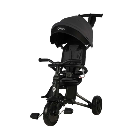 Велосипед складаний триколісний Qplay NOVA EVA (Ultimate Black) - фото | Интернет-магазин автокресел, колясок и аксессуаров для детей Avtokrisla