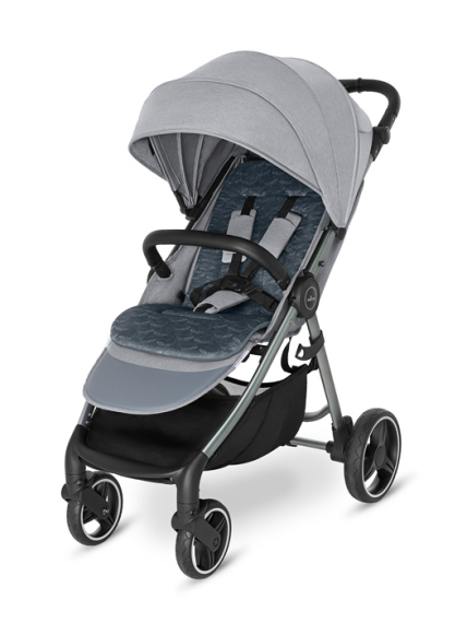 Прогулочная коляска Baby Design WAVE 2021 (107 SILVER GRAY) - фото | Интернет-магазин автокресел, колясок и аксессуаров для детей Avtokrisla