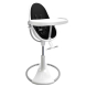 Стільчик для годування Bloom Fresco з вкладишем з екошкіри (White / Midnight Black)