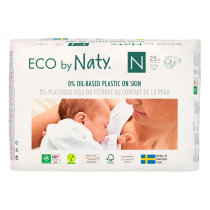 Одноразові дитячі підгузки ECO BY NATY, розмір NEW BORN, 25 шт