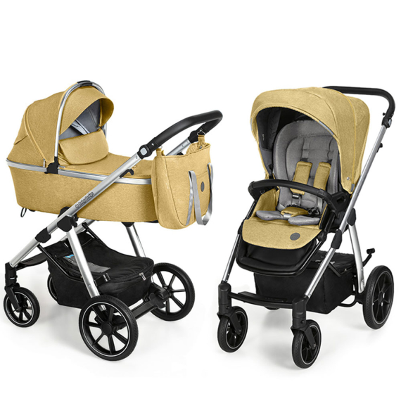 Универсальная коляска 2 в 1 Baby Design Bueno (201 - Yellow, без вышивки) - фото | Интернет-магазин автокресел, колясок и аксессуаров для детей Avtokrisla