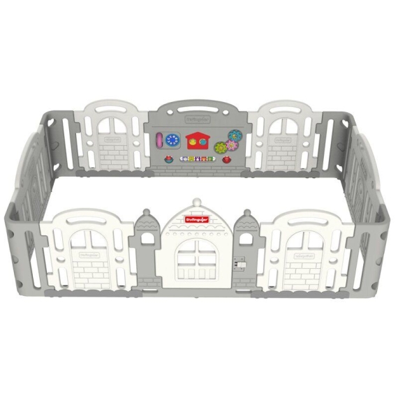 Дитячий манеж Dwinguler Castle Downy Grey 240x150 см - фото | Интернет-магазин автокресел, колясок и аксессуаров для детей Avtokrisla