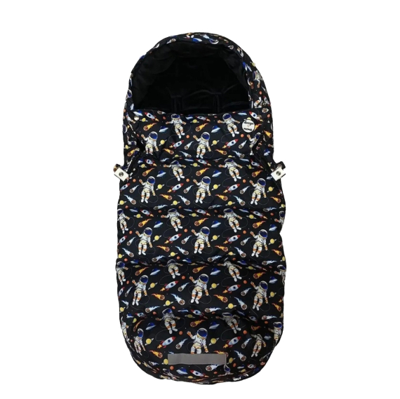 Зимовий футмуф на коляску Decoza Moms (Астронавти) - фото | Интернет-магазин автокресел, колясок и аксессуаров для детей Avtokrisla